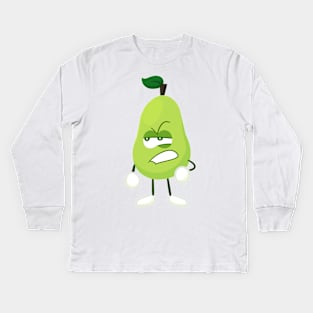 Pear (Shovelware's Brain Game) Kids Long Sleeve T-Shirt